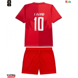 Canada Jonathan David #10 Thuis tenue Kids WK 2026 Korte Mouw (+ Korte broeken)